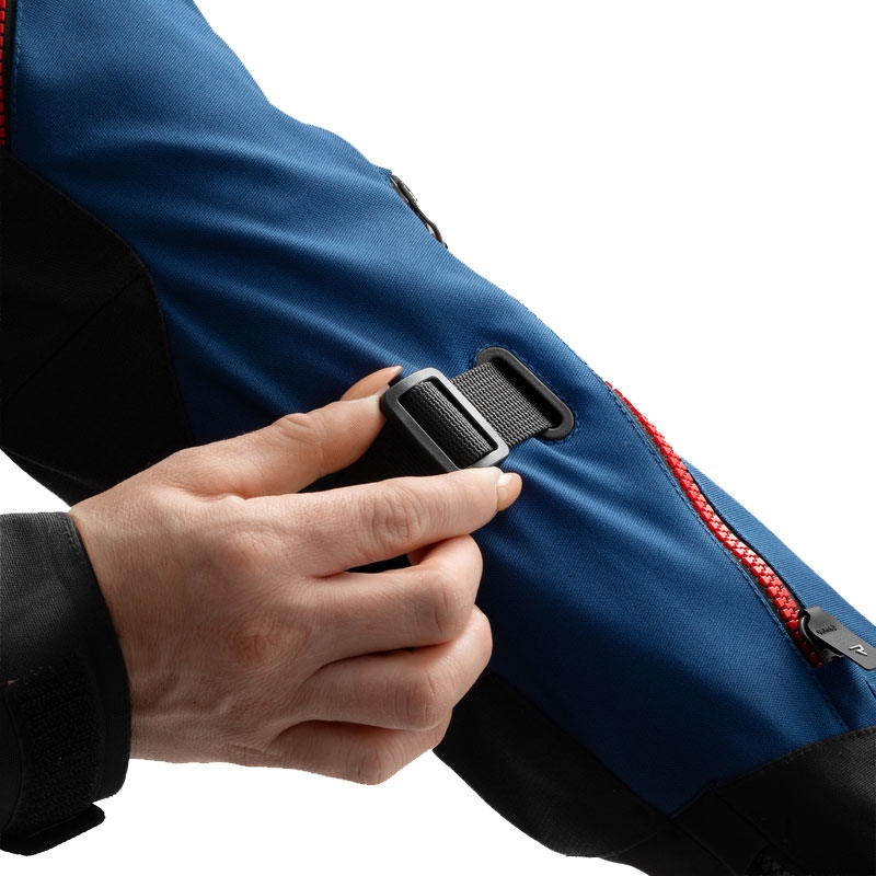 Dámská bunda na motorku Rebelhorn Hardy 3.0 modro-šedo-červená