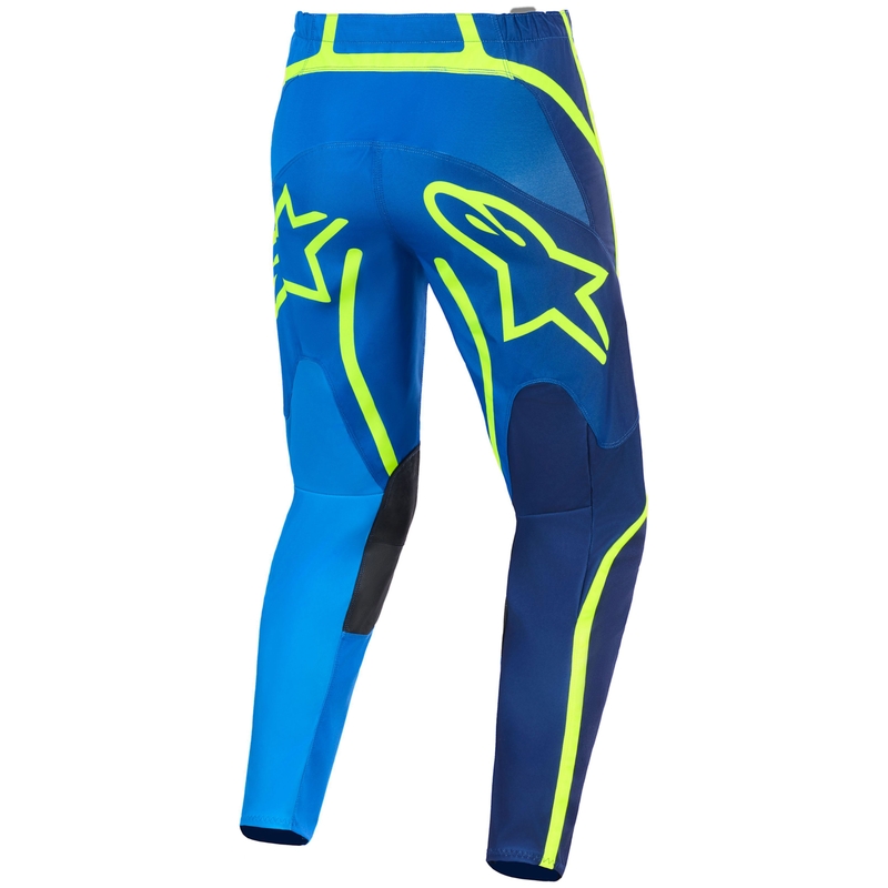 Motokrosové kalhoty Alpinestars Fluid Apex modro-fluo žluté