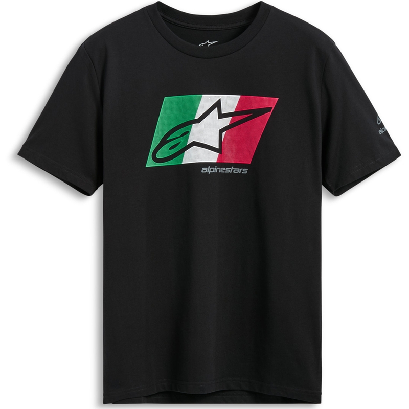 Tričko Alpinestars Global CSF černo-zeleno-bílo-červené