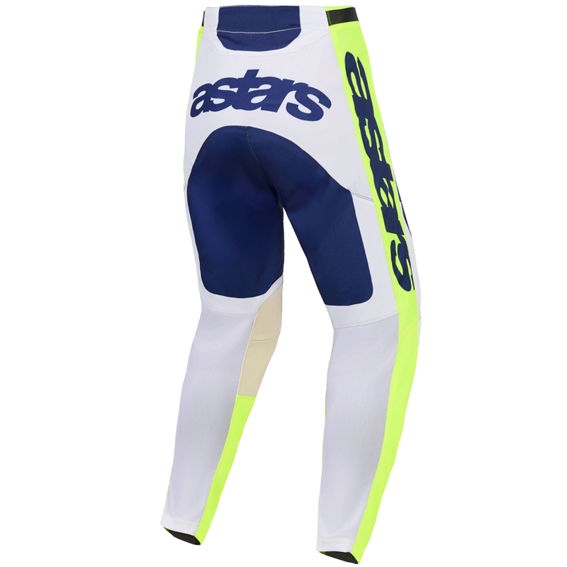 Motokrosové kalhoty Alpinestars Racer Air Riway světle šedo-fluo žluto-modré