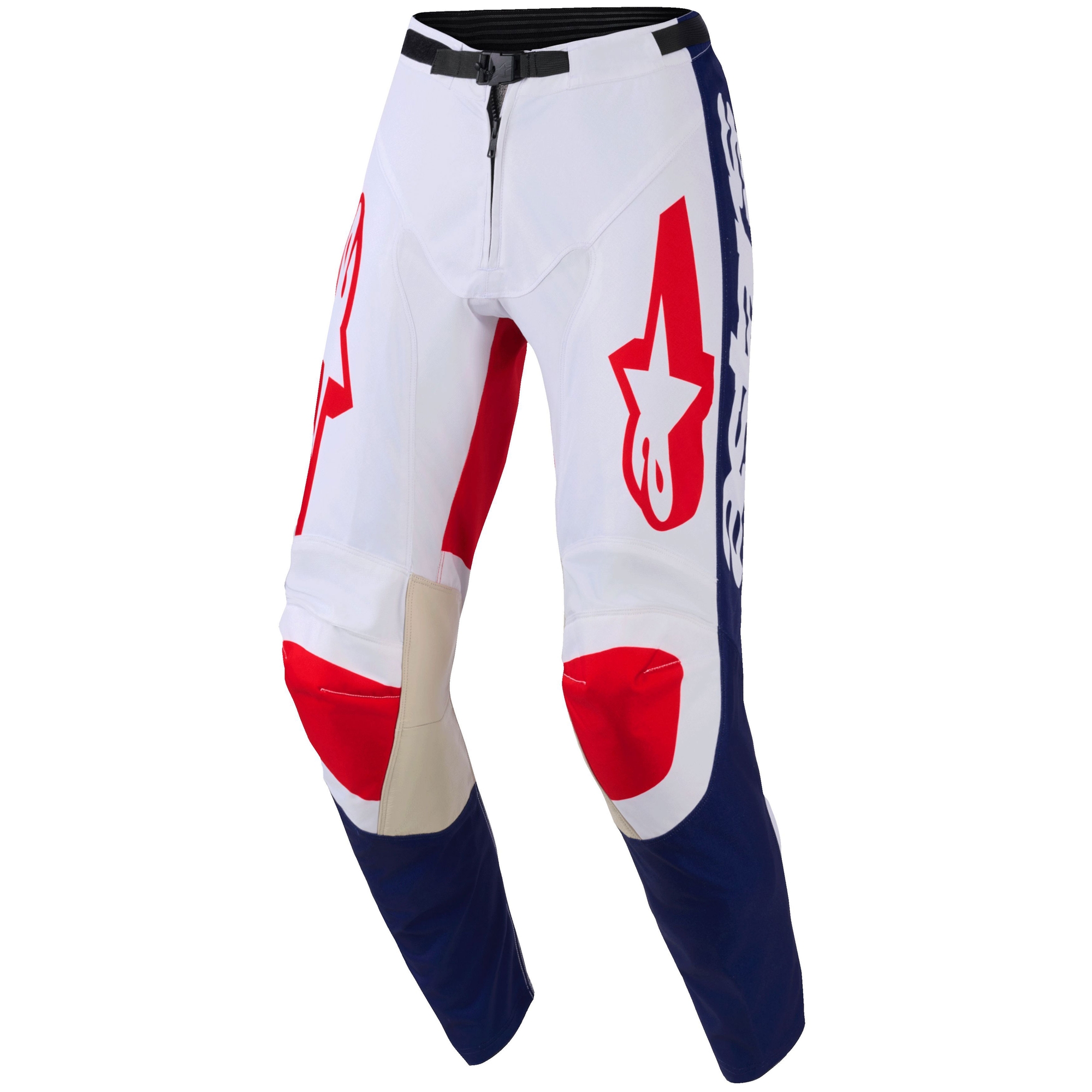 Motokrosové kalhoty Alpinestars Racer Riway bílo-modro-červené Velikost: 28