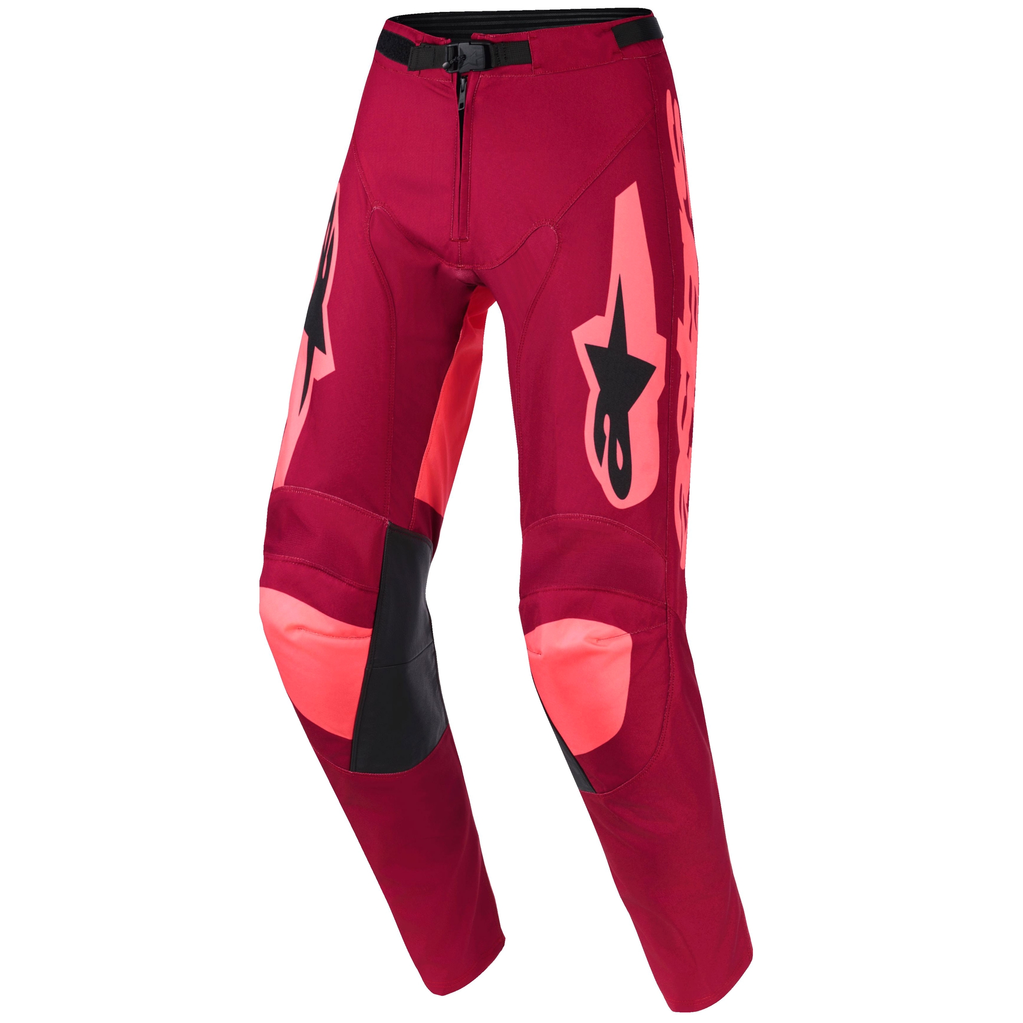 Motokrosové kalhoty Alpinestars Racer Riway tmavě červeno-korálové Velikost: 28
