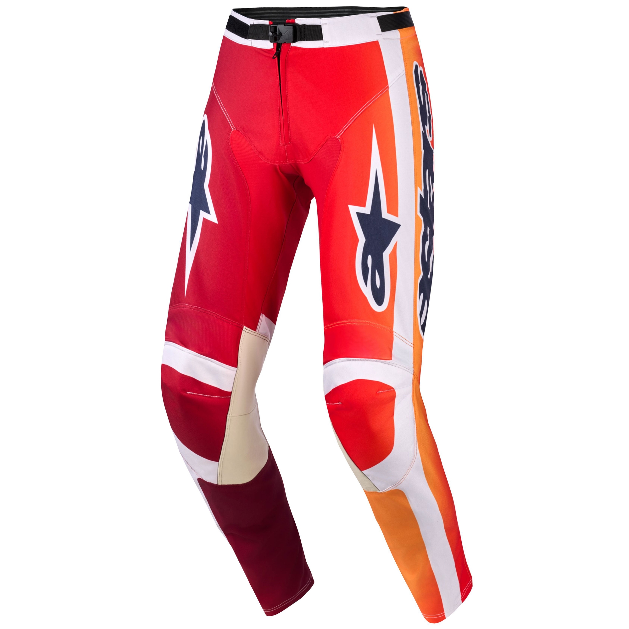 Motokrosové kalhoty Alpinestars Racer Portl červeno-oranžovo-světle šedé Velikost: 40