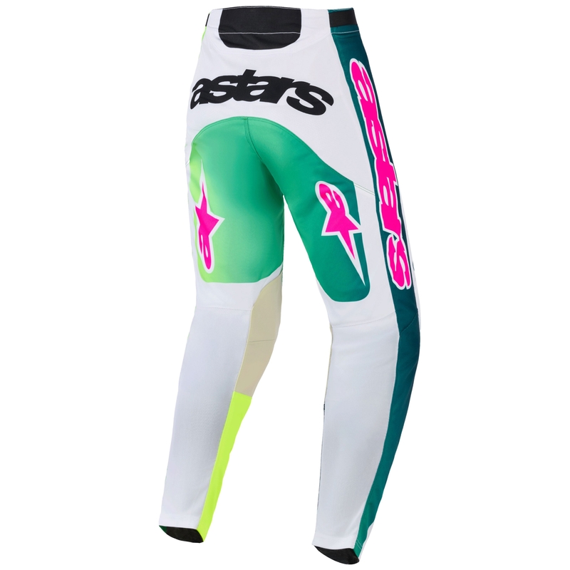 Motokrosové kalhoty Alpinestars Racer Portl zeleno-bílo-černé
