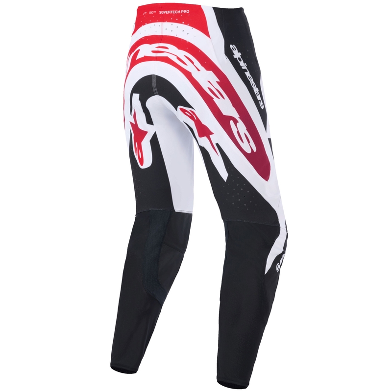 Motokrosové kalhoty Alpinestars Supertech Pro Vista černo-červeno-bílé