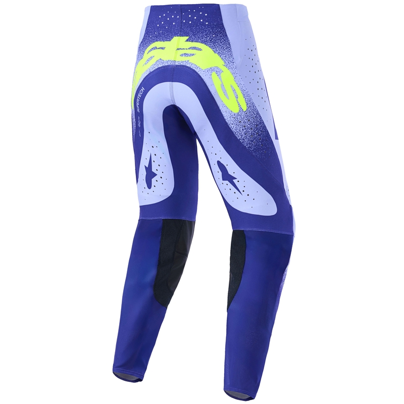 Motokrosové kalhoty Alpinestars Supertech Scenz fialovo-fluo žlutý