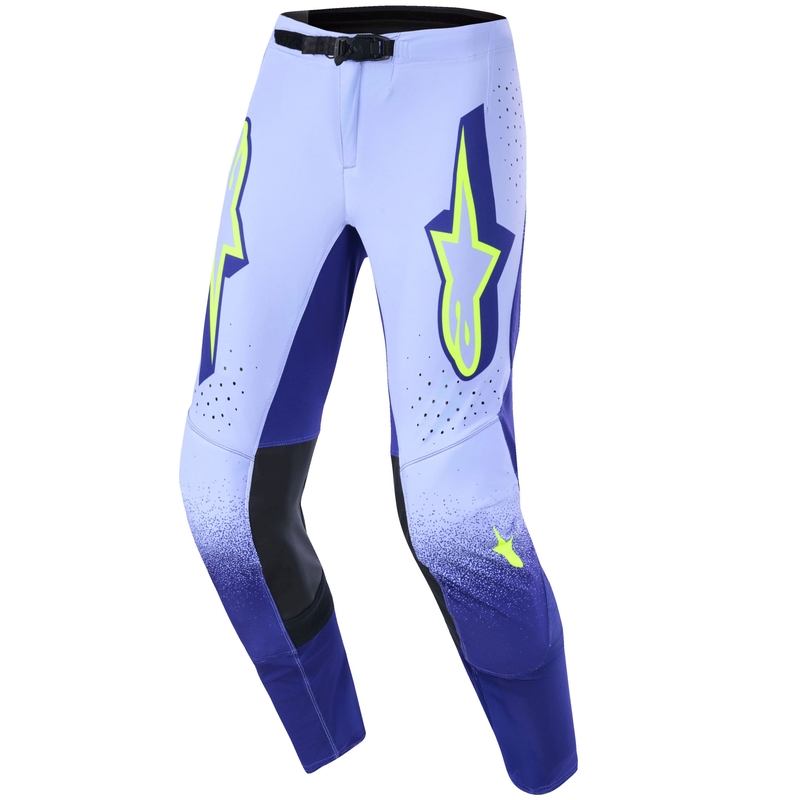 Motokrosové kalhoty Alpinestars Supertech Scenz fialovo-fluo žlutý