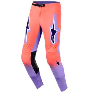 Motokrosové kalhoty Alpinestars Supertech Scenz oranžovo-korálovo-fialové