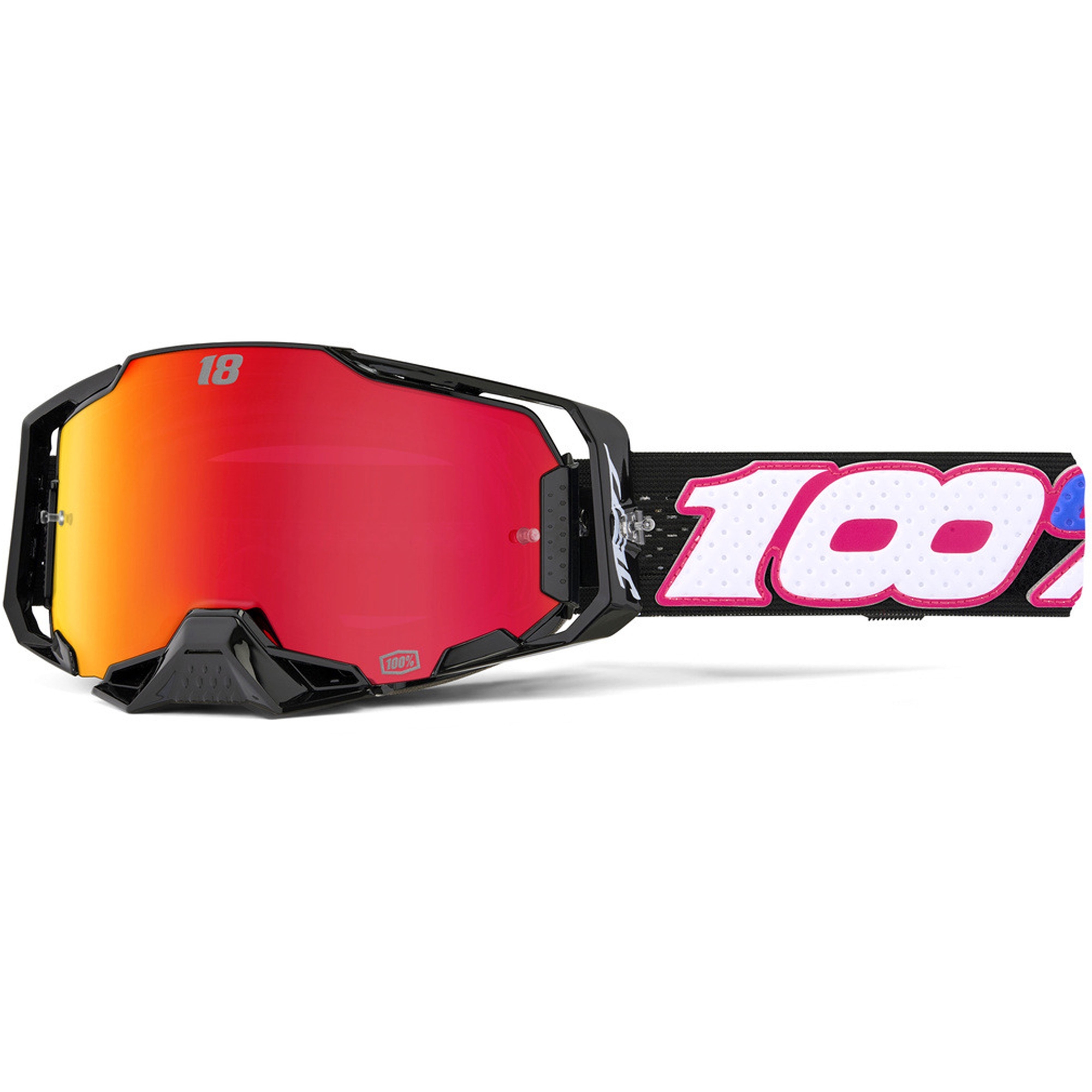 Motokrosové brýle 100% Armega Hiper Jett Special s červeným plexi