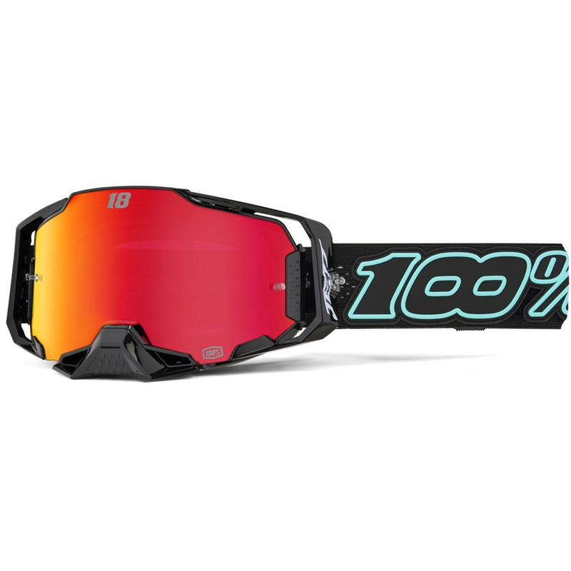 Motokrosové brýle 100% Armega Hiper Jett Special s červeným plexi