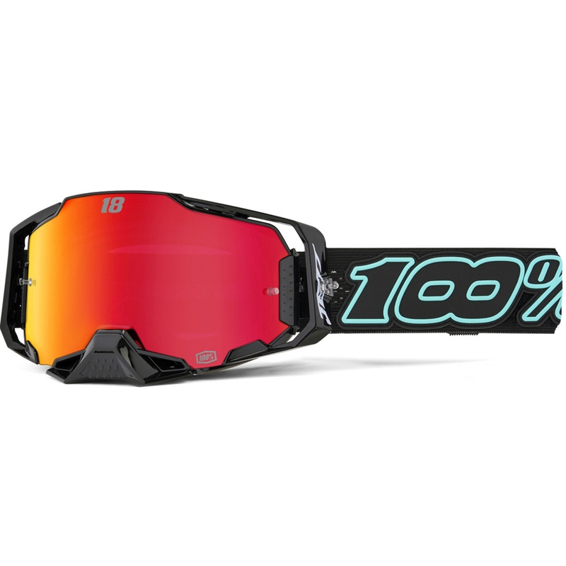 Motokrosové brýle 100% Armega Hiper Jett Special s červeným plexi