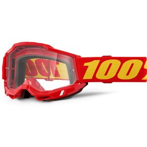 Motokrosové brýle 100% Accuri 2 červené s čirým plexi