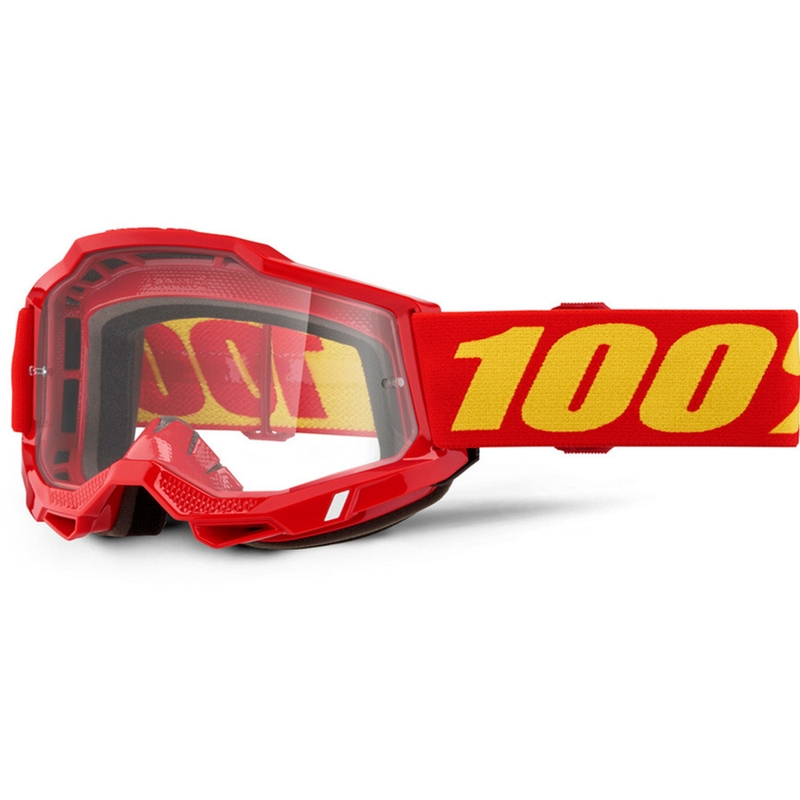 Motokrosové brýle 100% Accuri 2 červené s čirým plexi