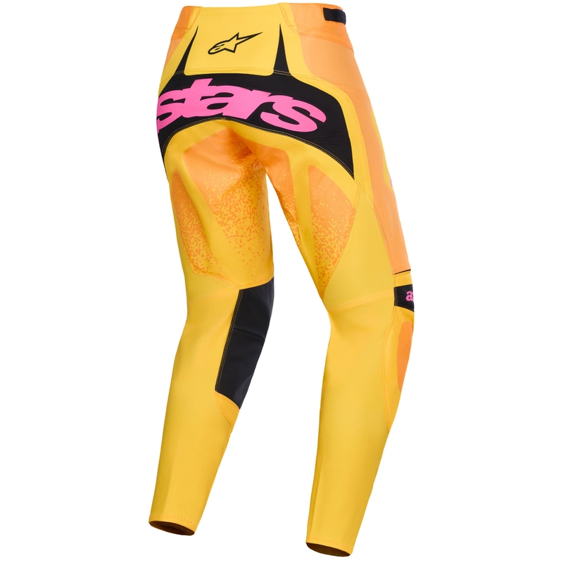 Motokrosové kalhoty Alpinestars Techstar Nomur oranžovo-žluto-růžové