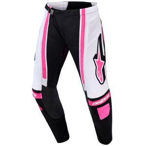 Dámské motokrosové kalhoty Alpinestars Stella Techstar Nomur černo-bílo-růžové