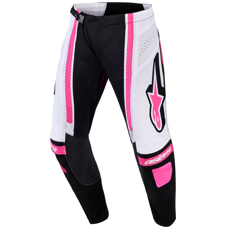Dámské motokrosové kalhoty Alpinestars Stella Techstar Nomur černo-bílo-růžové
