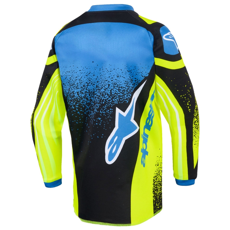 Dětský motokrosový dres Alpinestars Racer Nomur tmavě modro-fluo žluto-černý