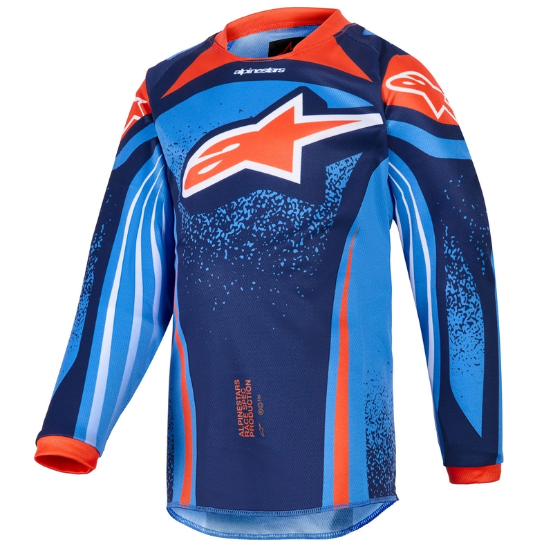 Dětský motokrosový dres Alpinestars Racer Nomur tmavě modro-oranžovo-černý