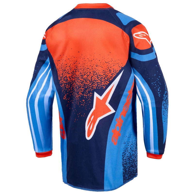 Dětský motokrosový dres Alpinestars Racer Nomur tmavě modro-oranžovo-černý
