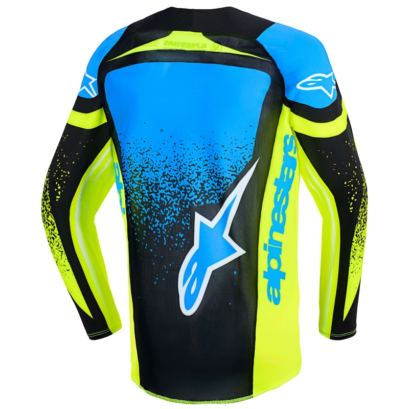 Dětský motokrosový dres Alpinestars Techstar Nomur tmavě modro-fluo žluto-modrý