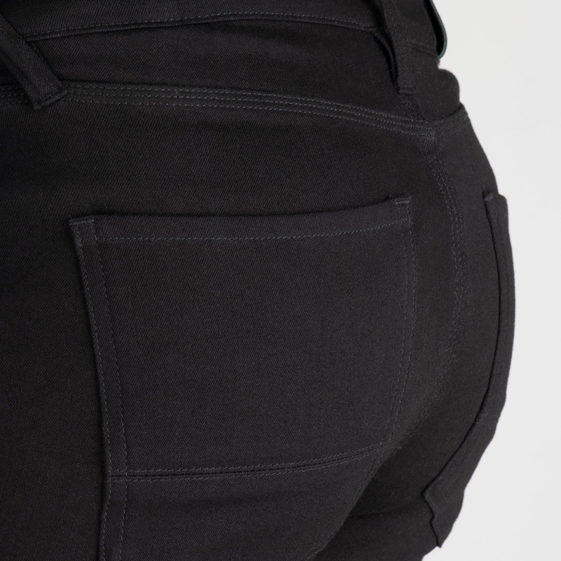 Zkrácené džíny na motorku OXFORD ORIGINAL APPROVED SUPER STRETCH JEANS AA SLIM FIT černé