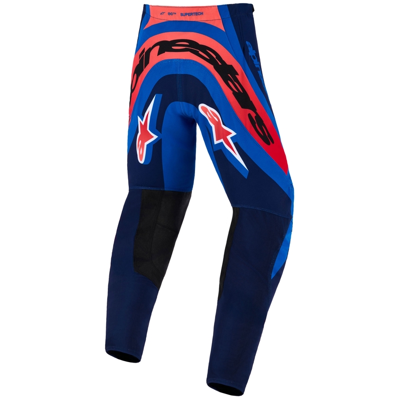 Dětské motokrosové kalhoty Alpinestars Supertech Vista tmavě modro-korálovo-cobaltové
