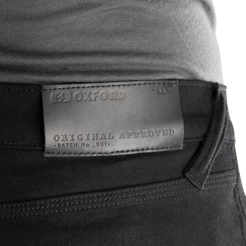 Dámské džíny na motorku OXFORD ORIGINAL APPROVED SUPER STRETCH JEANS AA SLIM FIT černé