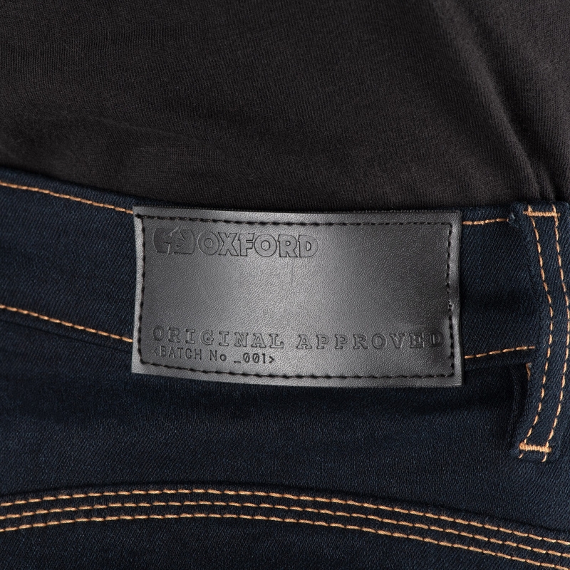 Dámské džíny na motorku OXFORD ORIGINAL APPROVED SUPER STRETCH JEANS AA SLIM FIT modré indigo