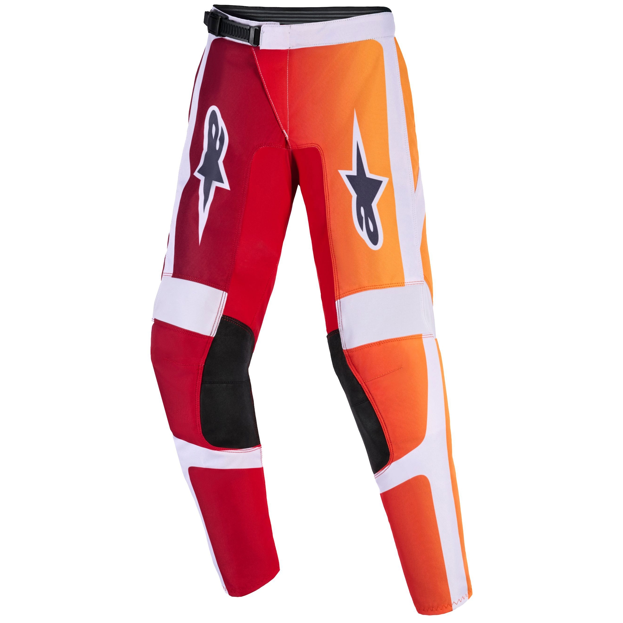 Dětské motokrosové kalhoty Alpinestars Fluid Portl červeno-oranžovo-světle šedé Velikost: 26