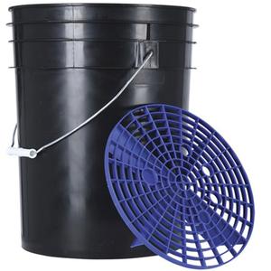 Kbelík s odkapávacím roštem Oxford černo-modrý