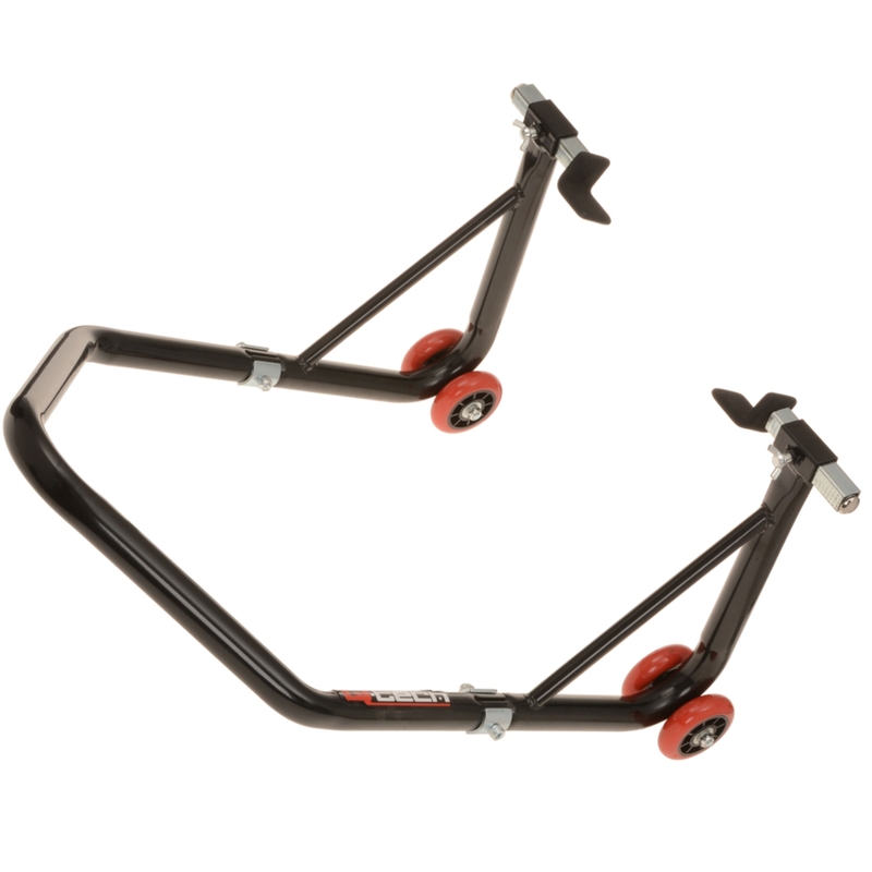 Stojan na motorku Q-TECH přední - do brýlí/zadní černý