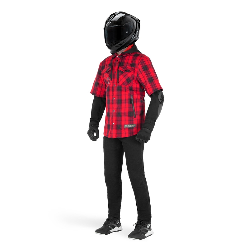 Košile na motorku Alpinestars MO.ST.EQ Tartan červeno-černá