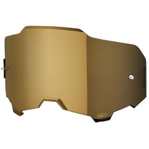 Plexi pro motokrosové brýle 100% ARMEGA zrcadlově zlaté (Anti-fog)