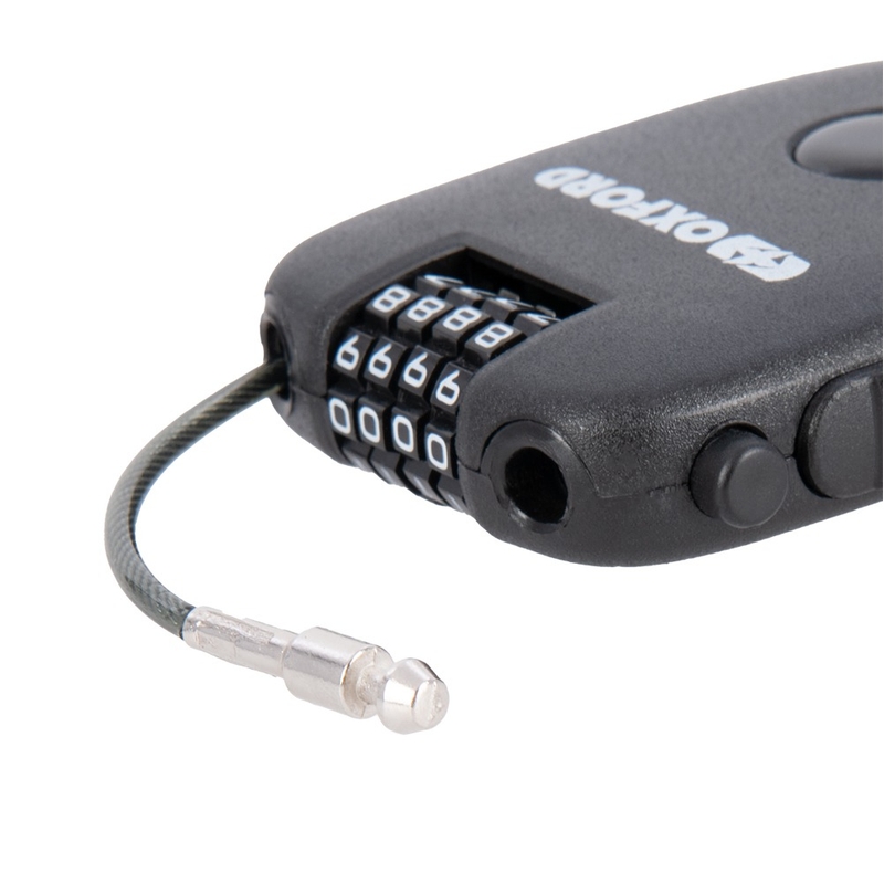 Svinovací lankový zámek Oxford Retractable Combination Lock černý