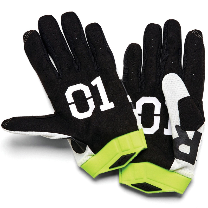 Motokrosové rukavice 100% - USA ITRACK RACR bílé