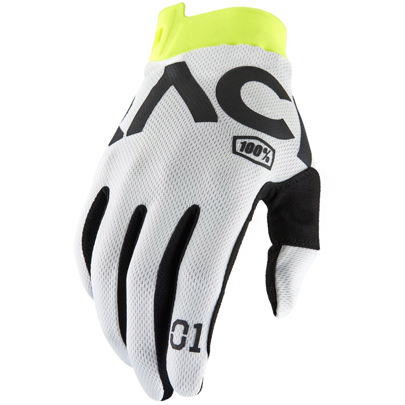Motokrosové rukavice 100% - USA ITRACK RACR bílé