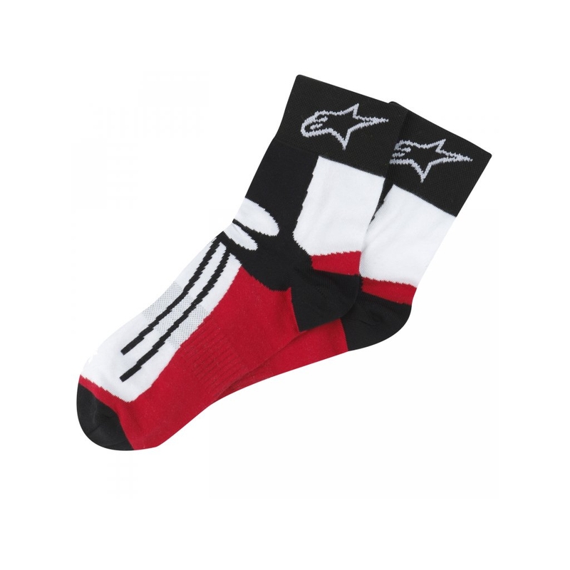 Ponožky Alpinestars Racing Road krátké černo-bílo-červené