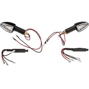 Blinkry Oxford LED Arrow dlouhý s čirým sklíčkem a černým plášťem