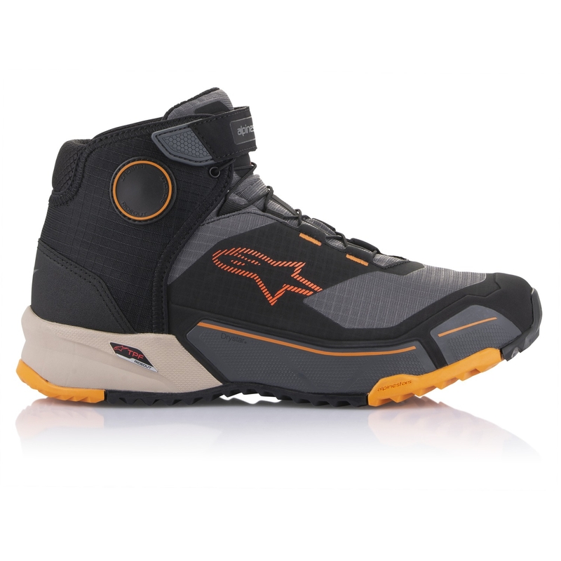 Boty na motorku Alpinestars CR-X Drystar černo-hnědo-oranžové