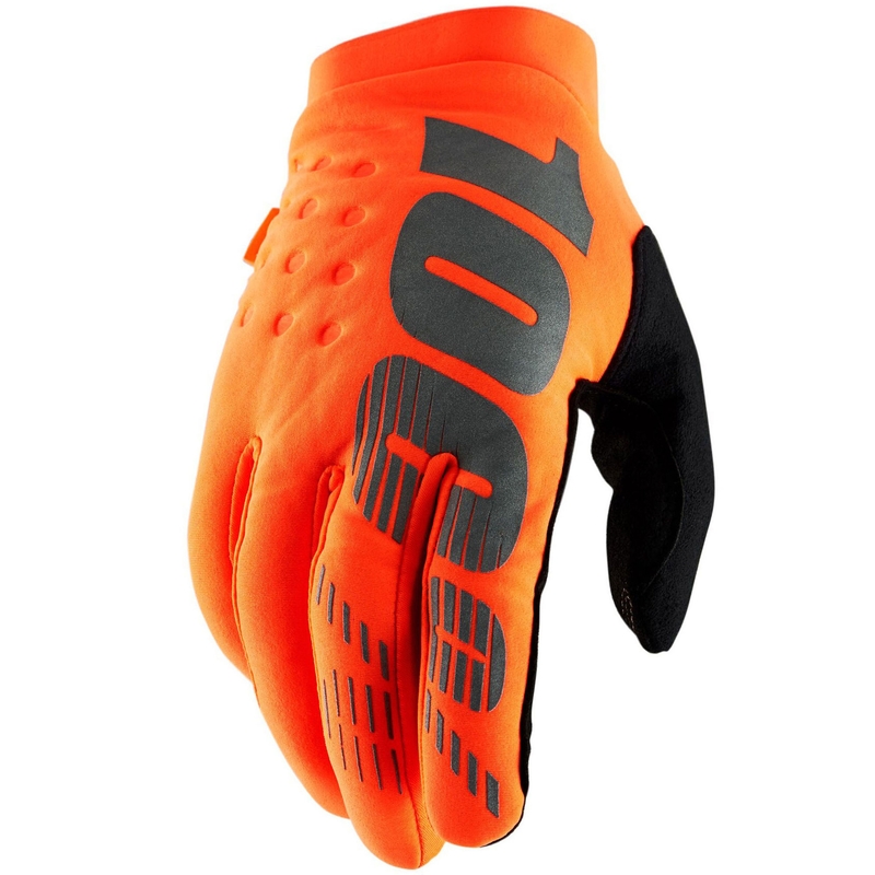Motokrosové rukavice 100% - USA BRISKER fluo oranžovo-černé