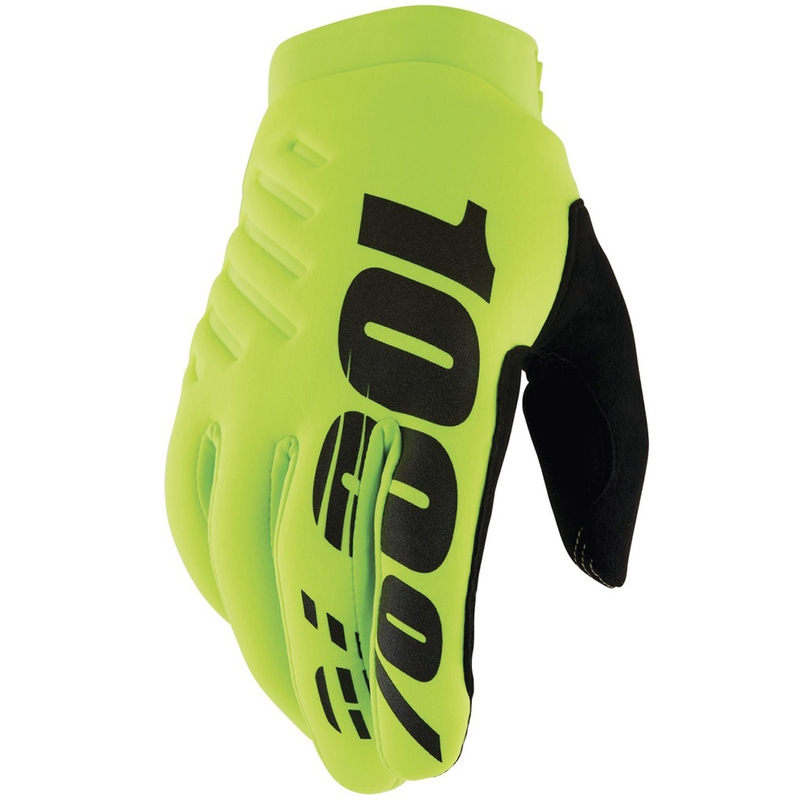 Motokrosové rukavice 100% - USA BRISKER žluto-černé