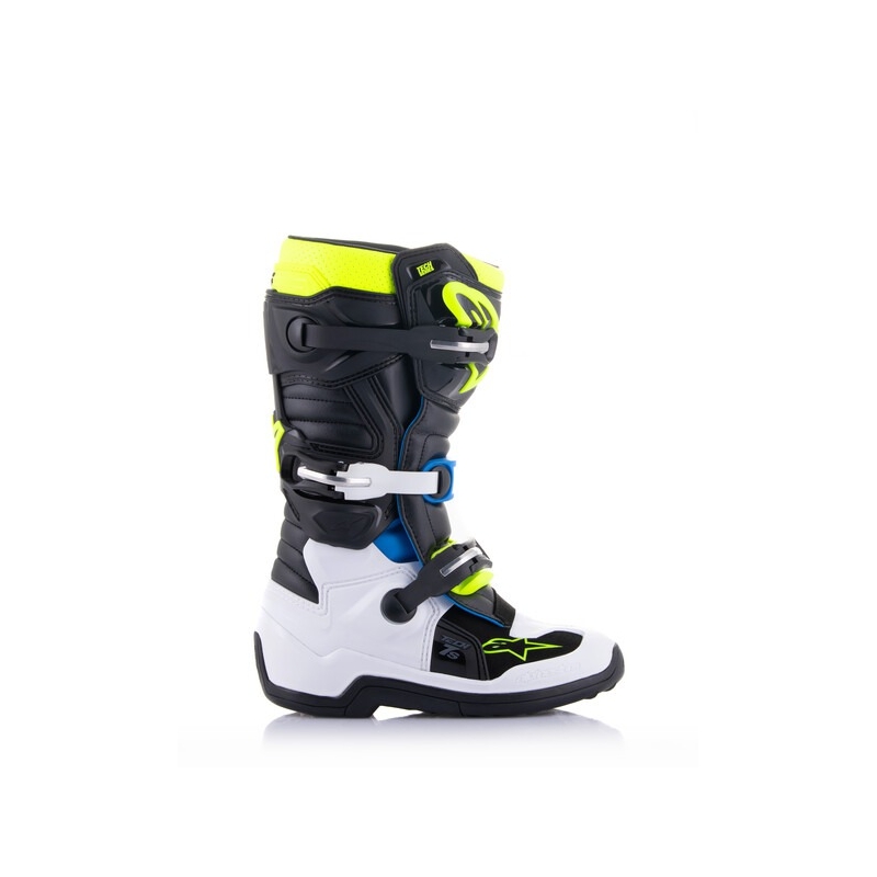 Dětské boty na motorku Alpinestars Tech 7 S černo-bílo-žluto fluo-modré