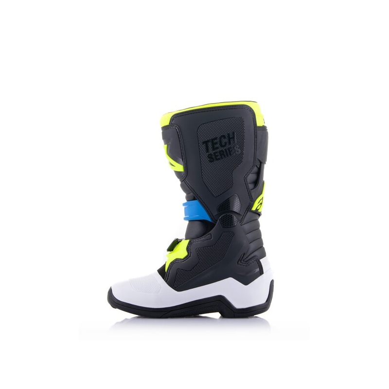 Dětské boty na motorku Alpinestars Tech 7 S černo-bílo-žluto fluo-modré