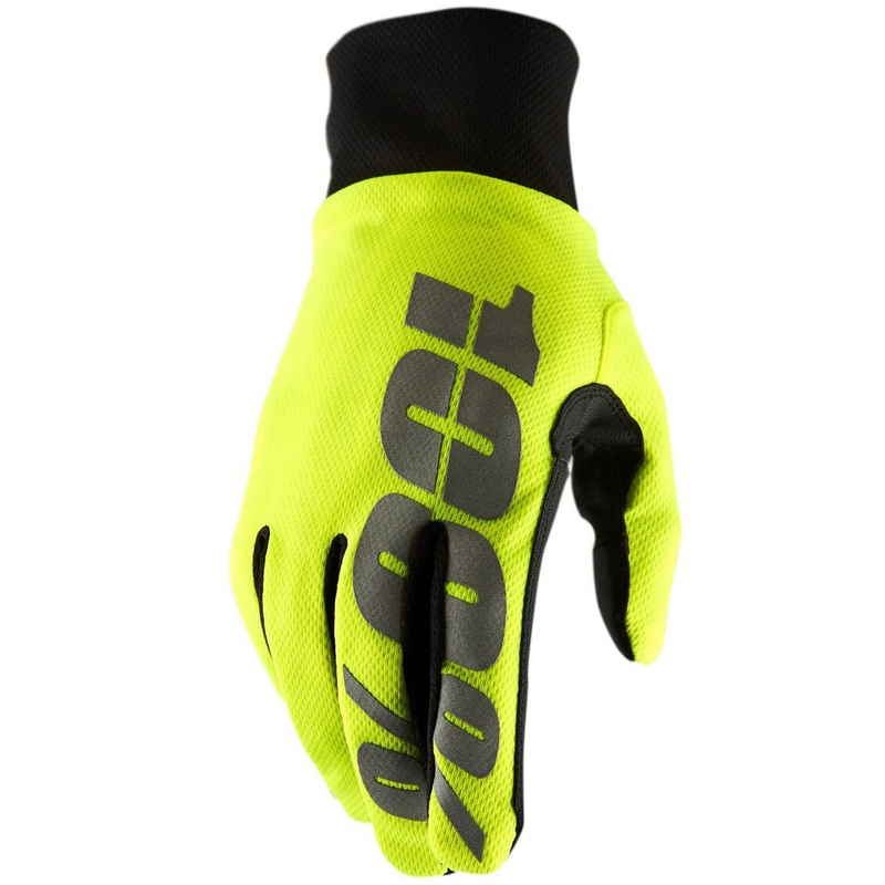 Motokrosové rukavice 100% HYDROMATIC neonově žluté
