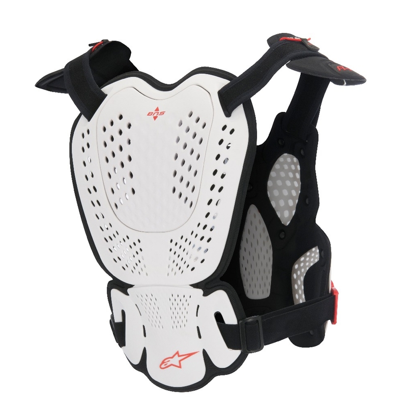 Chránič těla Alpinestars A-1 Roost Guard CE2 bílo-černo-červený