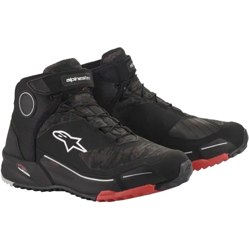Boty na motorku Alpinestars CR-X Drystar černo maskáčovo-červené