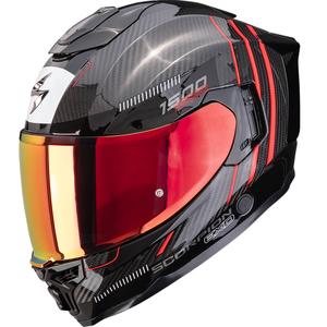 Integrovaná helma na motorku Scorpion EXO-1500 Carbon Air Zity černo-červená