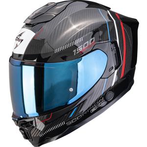 Integrovaná helma na motorku Scorpion EXO-1500 Carbon Air Zity černo-červeno-modrá