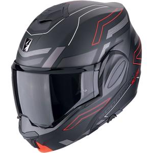Překlápěcí helma na motorku Scorpion EXO-TECH EVO CONQUER matná černo-červená