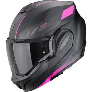 Překlápěcí helma na motorku Scorpion EXO-TECH EVO Socius matná černo-růžová